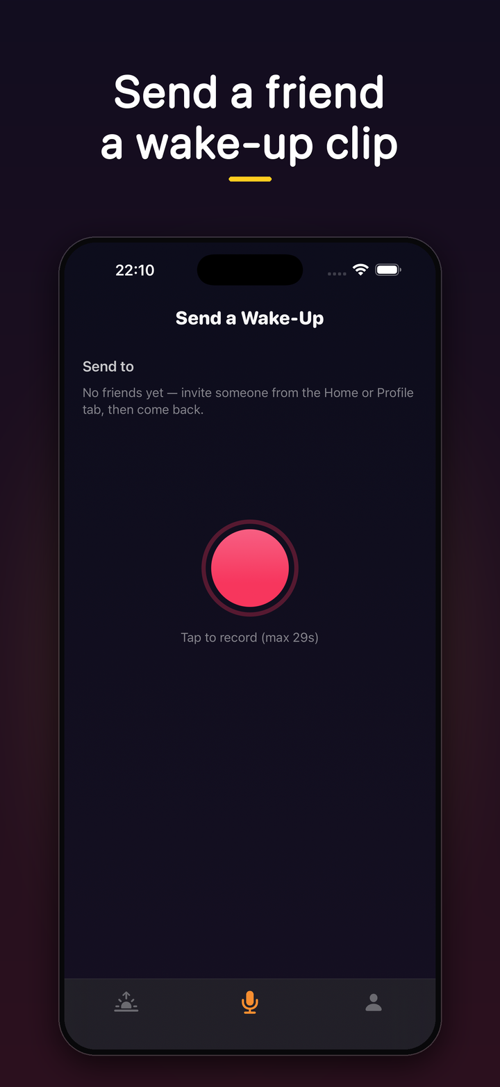 Send a friend a wake-up clip